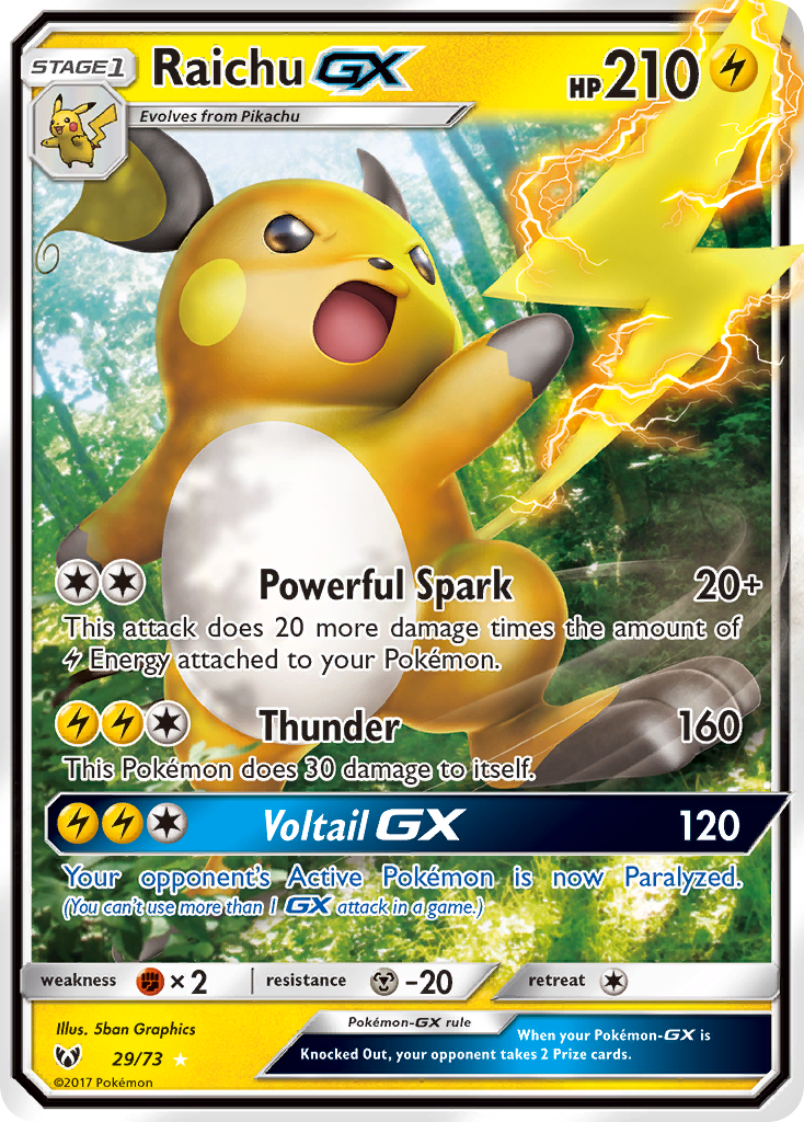 Raichu GX (29/73) [Sun & Moon: Shining Legends] | Tabernacle Games