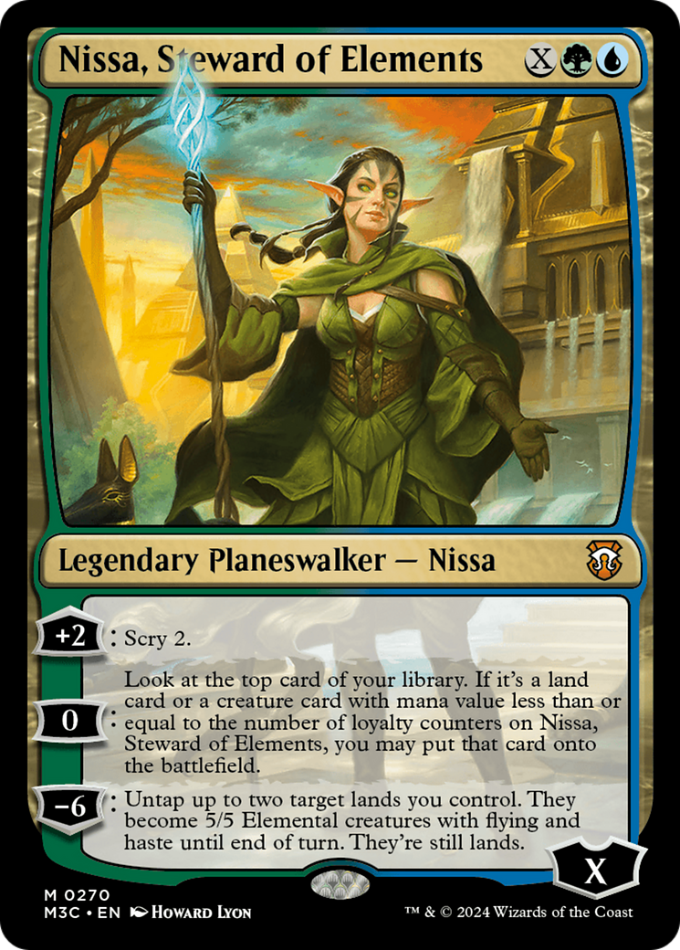 Nissa, Steward of Elements (Ripple Foil) [Modern Horizons 3 Commander] | Tabernacle Games