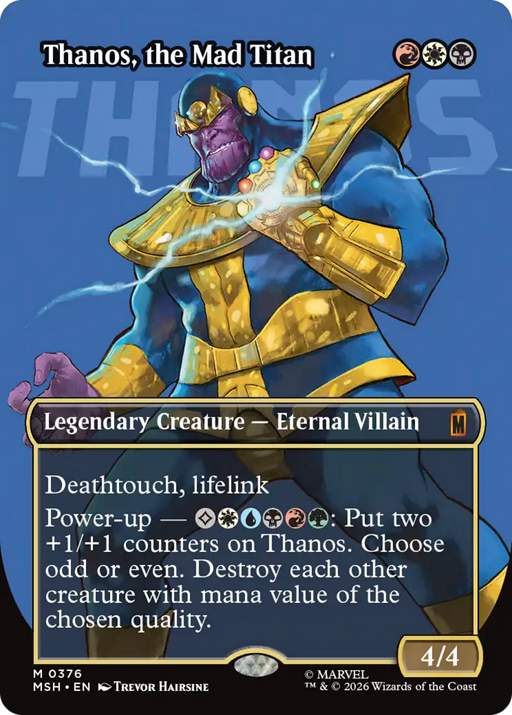 Thanos, the Mad Titan (Borderless) (0376) [Marvel Super Heroes] | Tabernacle Games