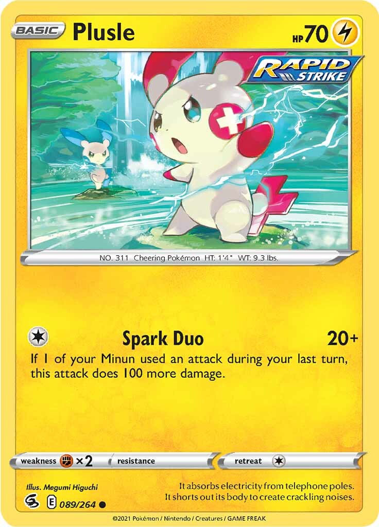 Plusle (089/264) [Sword & Shield: Fusion Strike] | Tabernacle Games