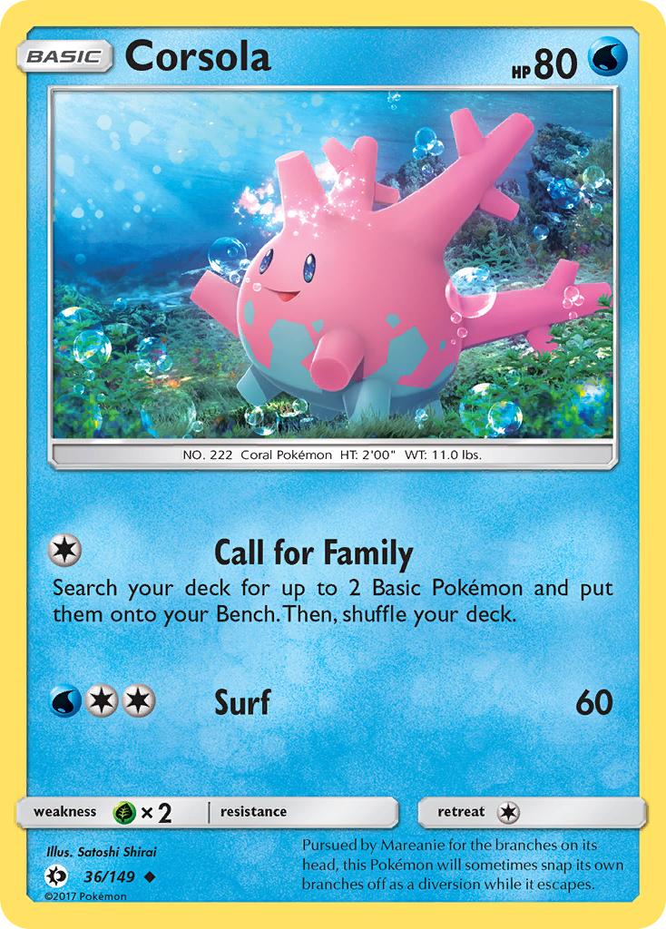 Corsola (36/149) [Sun & Moon: Base Set] | Tabernacle Games