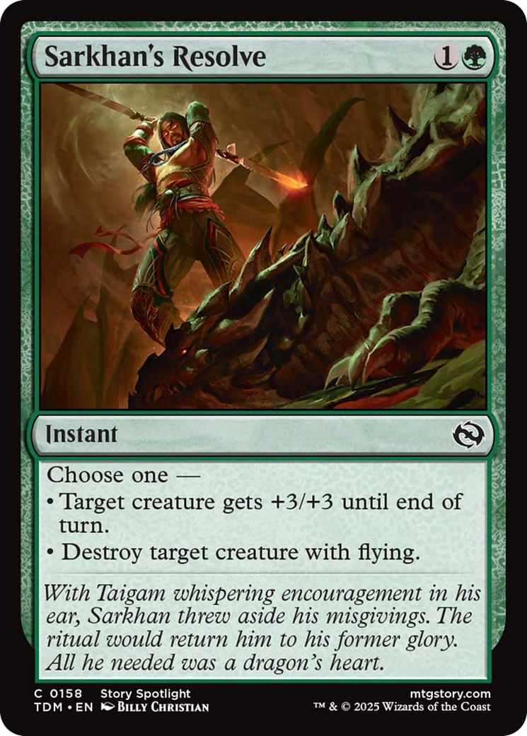 Sarkhan's Resolve [Tarkir: Dragonstorm] | Tabernacle Games