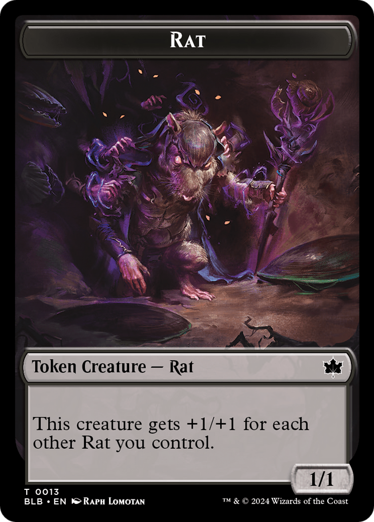 Rat Token [Bloomburrow Tokens] | Tabernacle Games