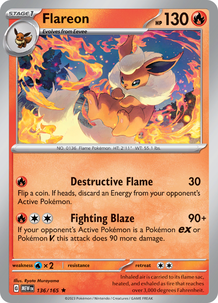 Flareon (136/165) [Scarlet & Violet 151] | Tabernacle Games