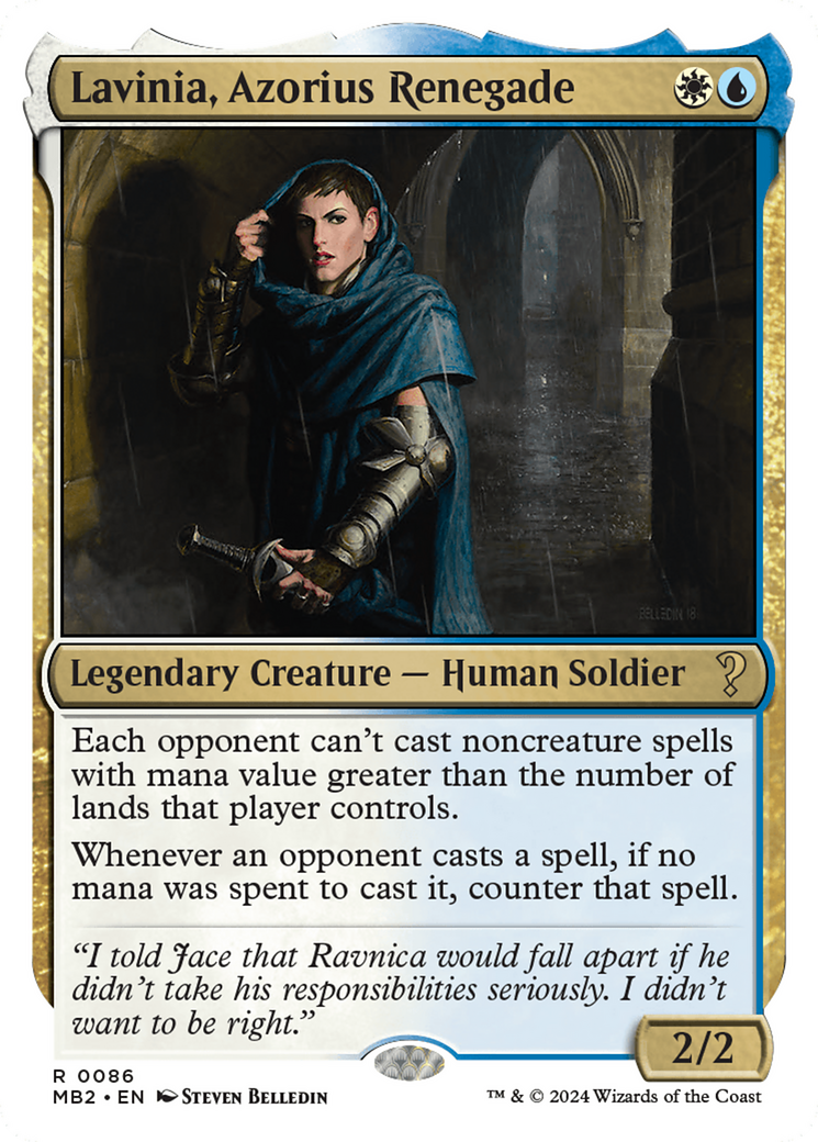 Lavinia, Azorius Renegade (White Border) [Mystery Booster 2] | Tabernacle Games