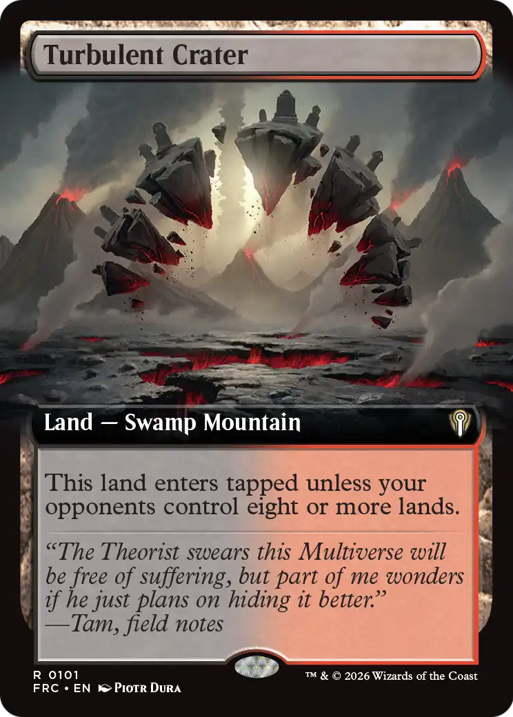 Turbulent Crater (Extended Art) [Reality Fracture Commander] | Tabernacle Games
