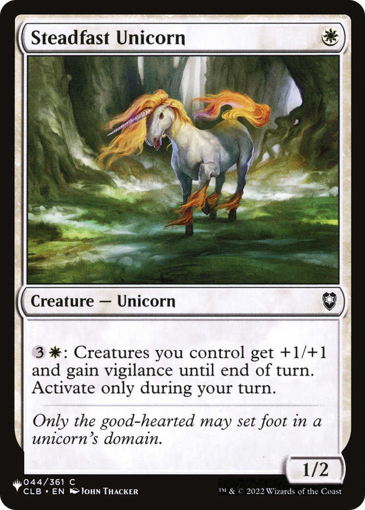 Steadfast Unicorn [The List Reprints] | Tabernacle Games