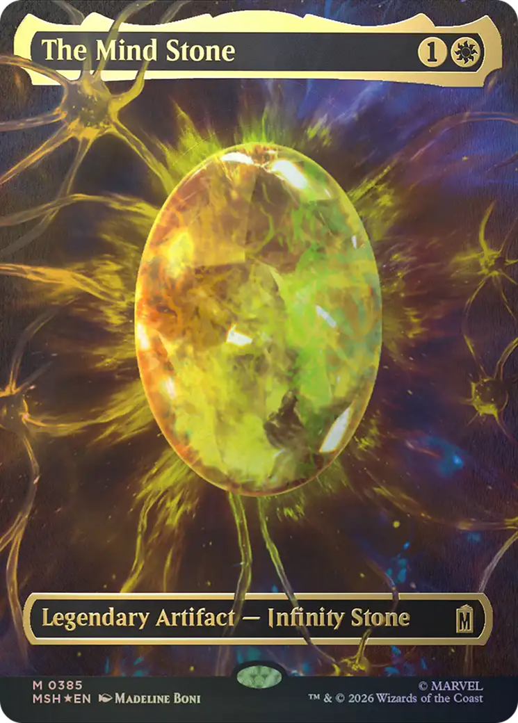 The Mind Stone (Borderless) (Cosmic Foil) [Marvel Super Heroes] | Tabernacle Games