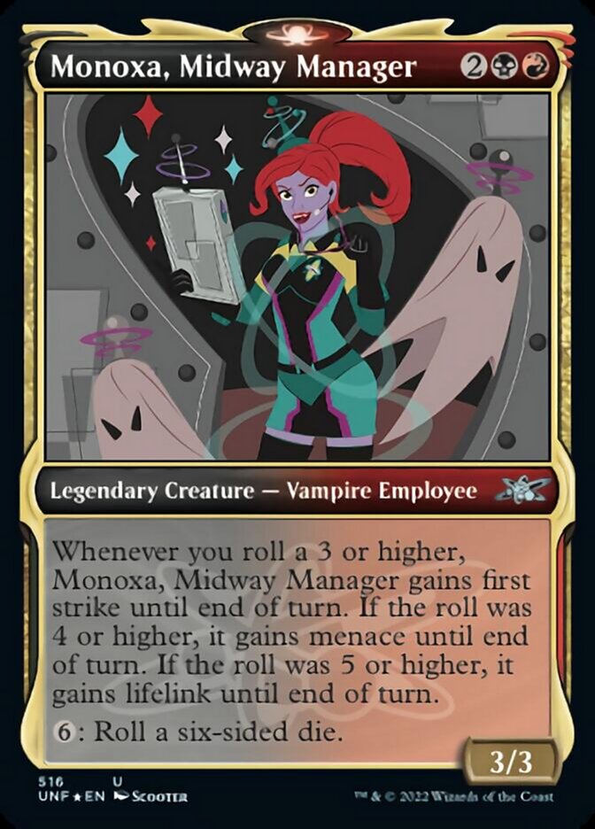 Monoxa, Midway Manager (Showcase) (Galaxy Foil) [Unfinity] | Tabernacle Games