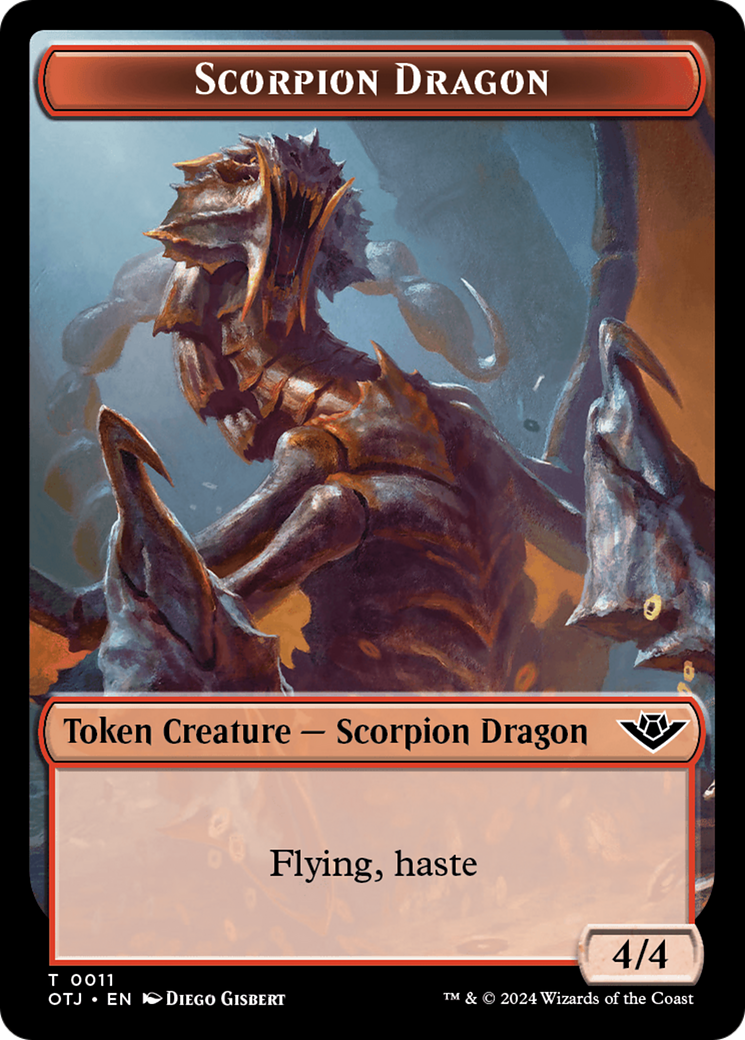 Scorpion Dragon Token [Outlaws of Thunder Junction Tokens] | Tabernacle Games