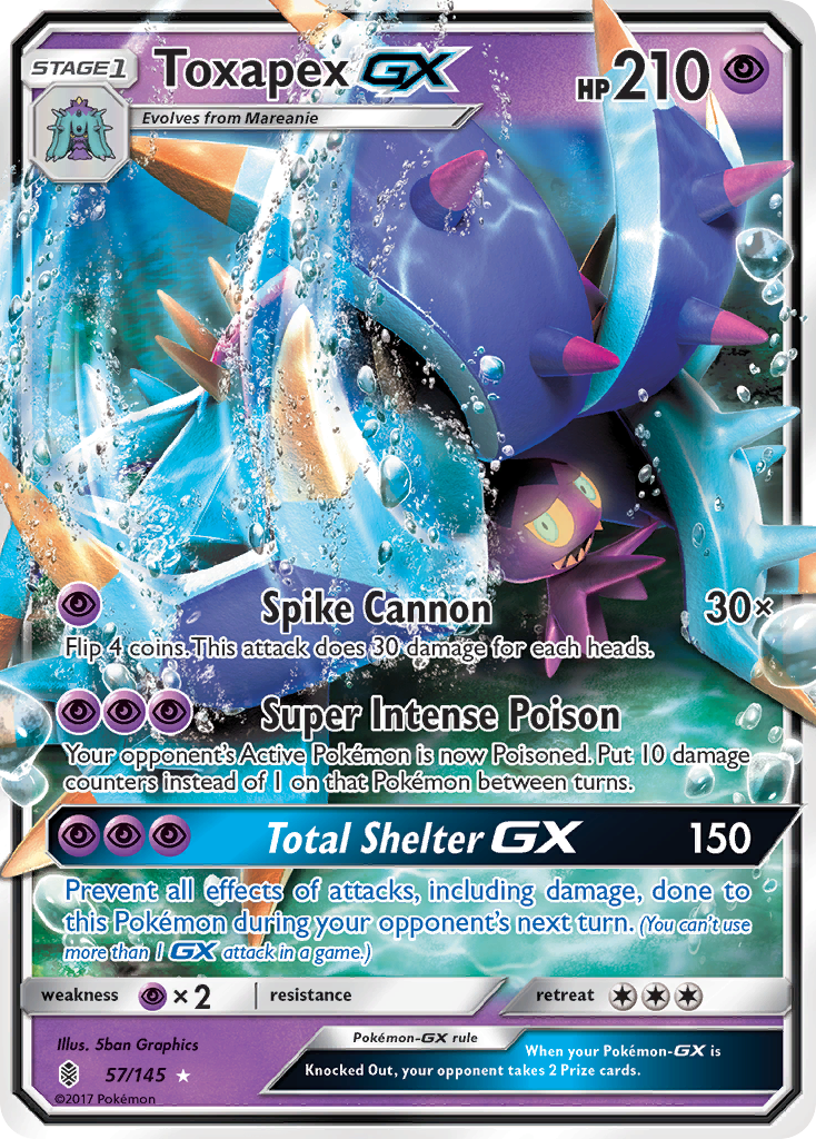 Toxapex GX (57/145) [Sun & Moon: Guardians Rising] | Tabernacle Games