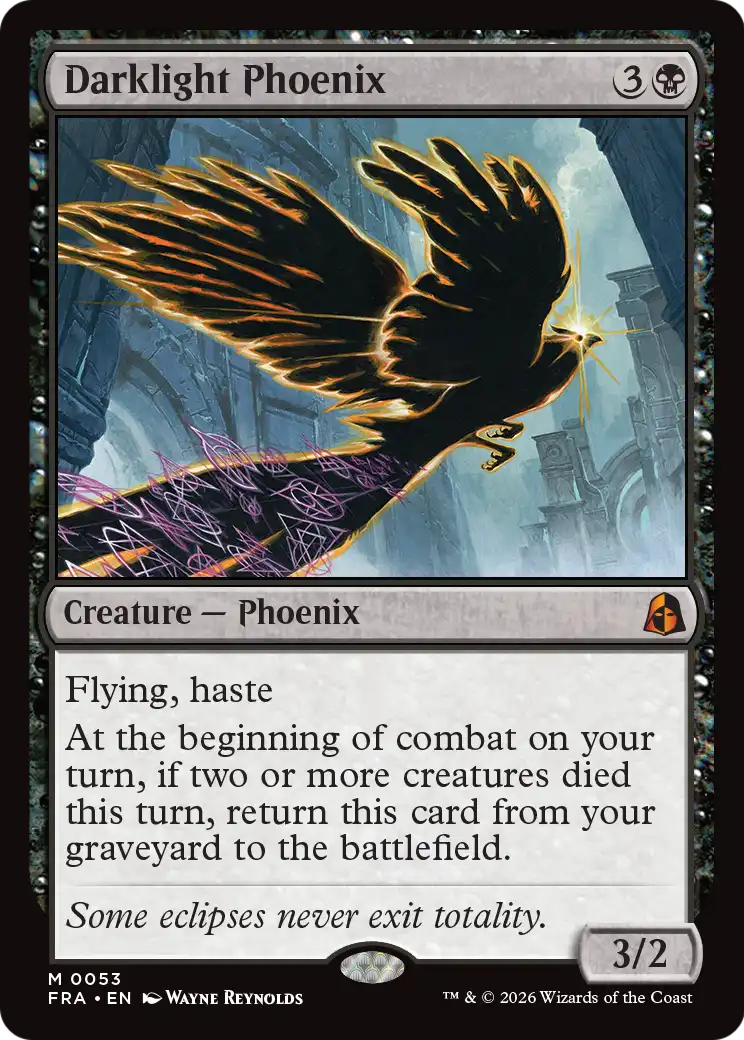 Darklight Phoenix [Reality Fracture] | Tabernacle Games