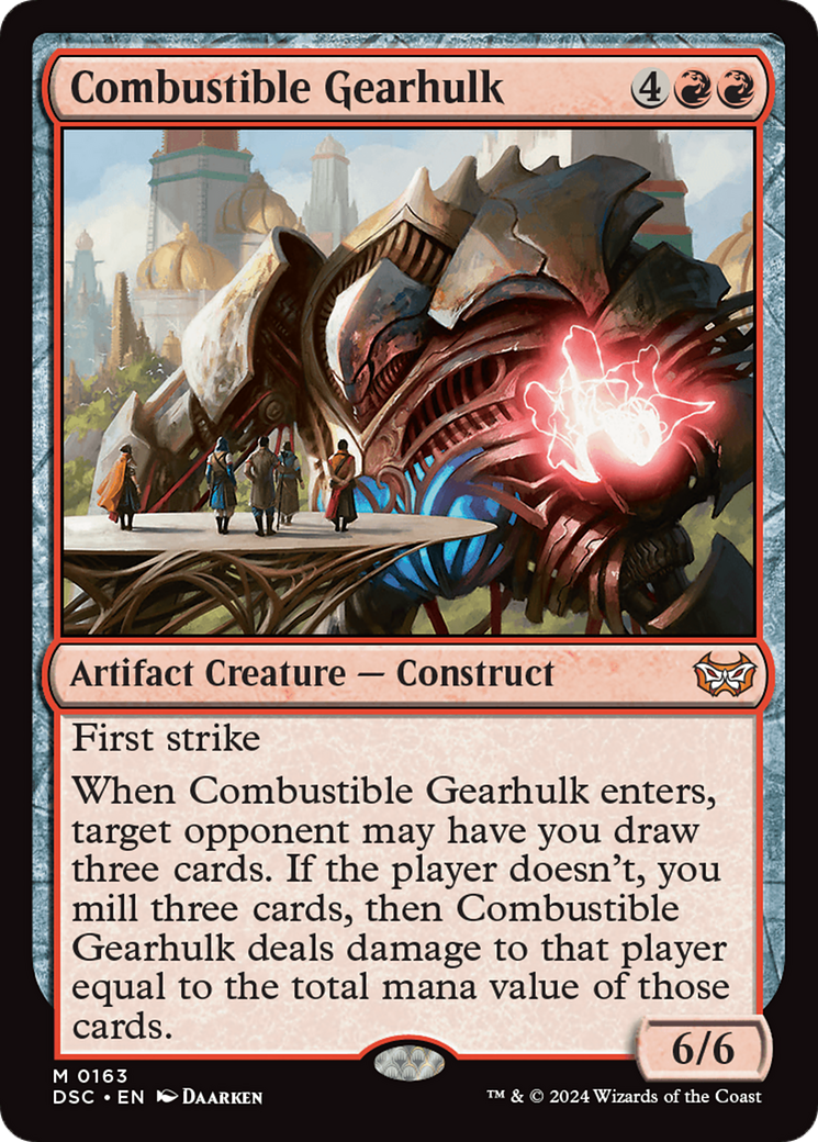Combustible Gearhulk [Duskmourn: House of Horror Commander] | Tabernacle Games