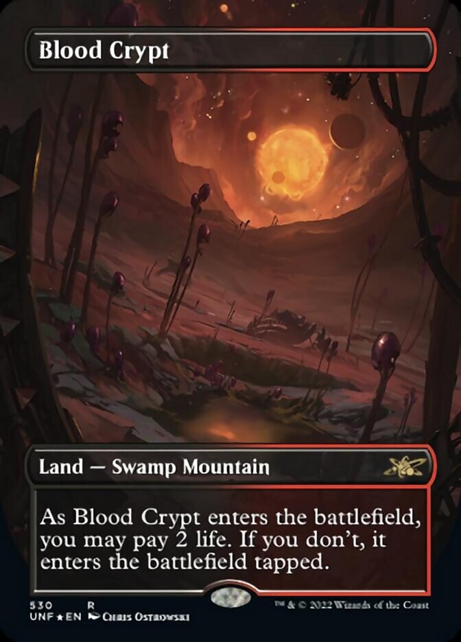 Blood Crypt (Borderless) (Galaxy Foil) [Unfinity] | Tabernacle Games