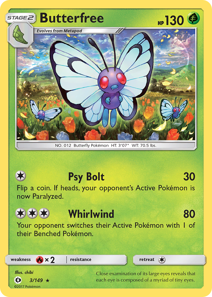 Butterfree (3/149) [Sun & Moon: Base Set] | Tabernacle Games