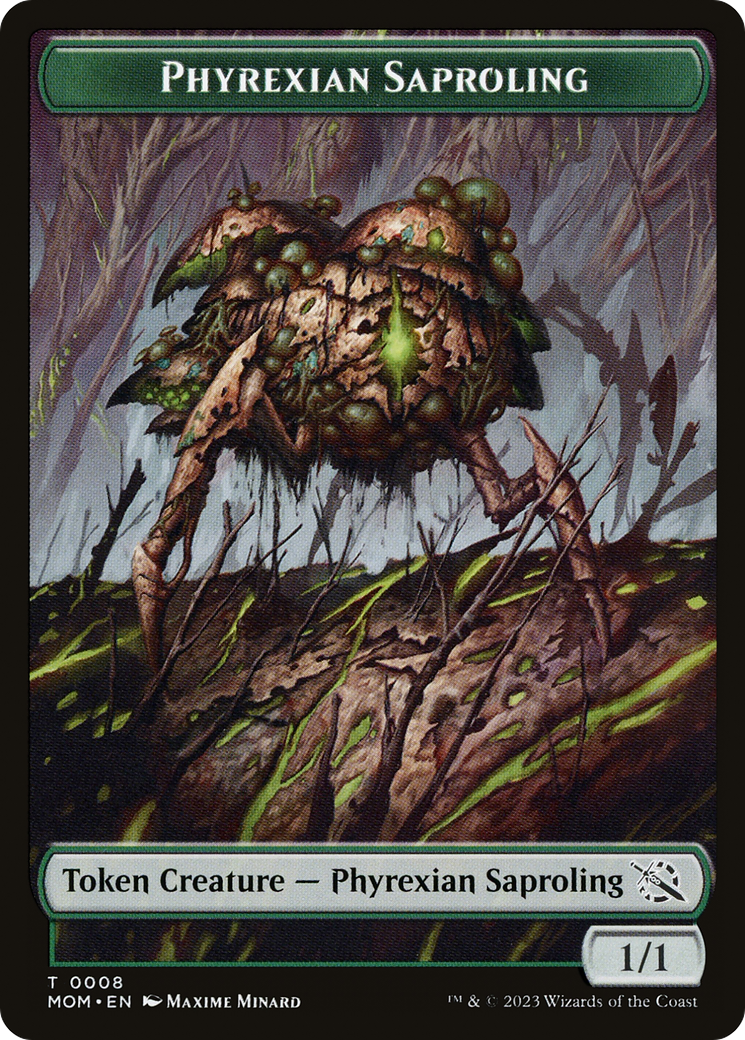 Treasure (20) // Phyrexian Saproling Double-Sided Token [March of the Machine Tokens] | Tabernacle Games