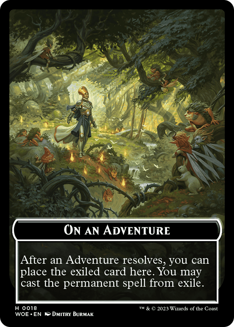 On an Adventure Emblem [Wilds of Eldraine Tokens] | Tabernacle Games