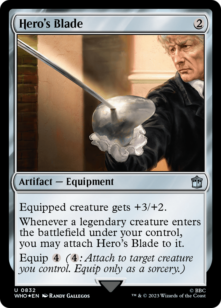 Hero's Blade (Surge Foil) [Doctor Who] | Tabernacle Games