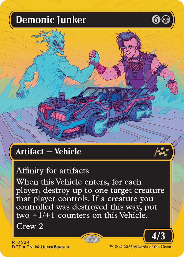 Demonic Junker (Borderless) (First-Place Foil) [Aetherdrift] | Tabernacle Games
