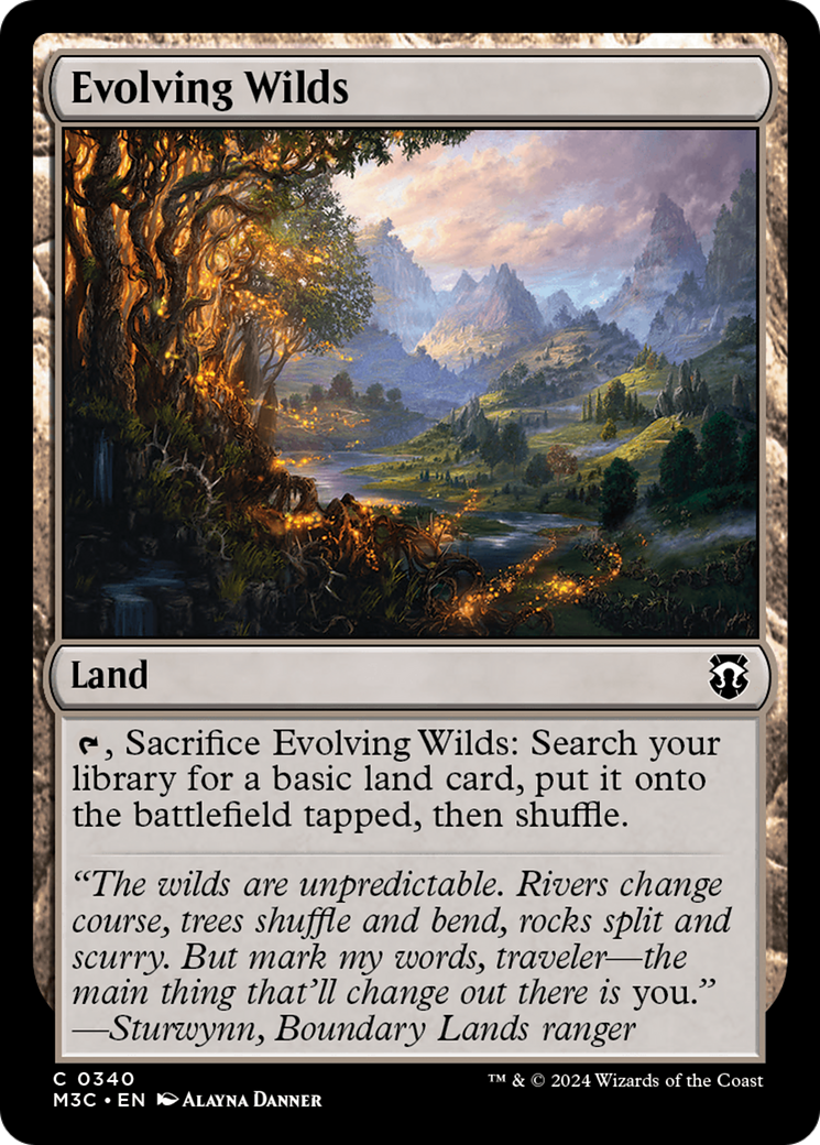 Evolving Wilds (Ripple Foil) [Modern Horizons 3 Commander] | Tabernacle Games