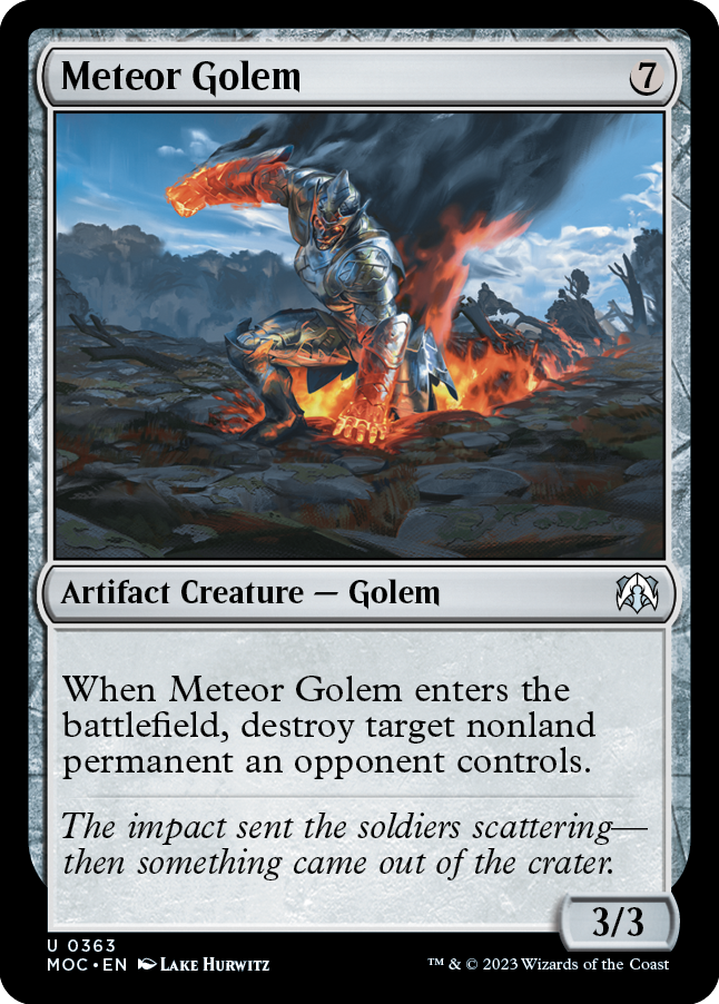 Meteor Golem [March of the Machine Commander] | Tabernacle Games