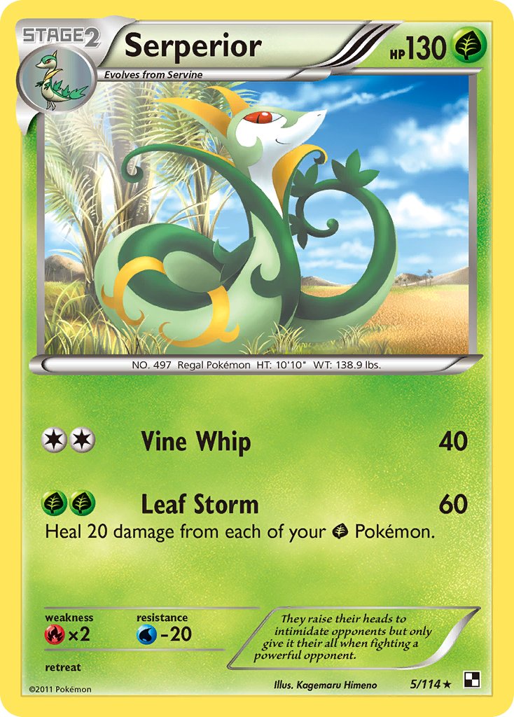 Serperior (5/114) (Cracked Ice Holo) (Theme Deck Exclusive) [Black & White: Base Set] | Tabernacle Games