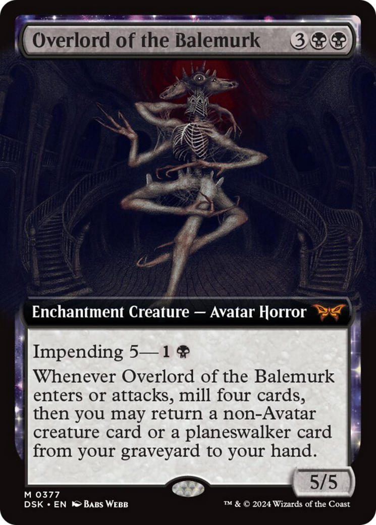 Overlord of the Balemurk (Extended Art) [Duskmourn: House of Horror] | Tabernacle Games