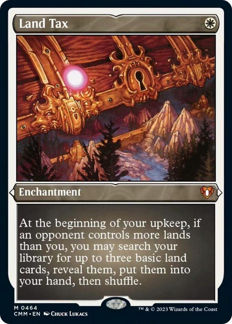 Land Tax (Foil Etched) [Commander Masters] | Tabernacle Games