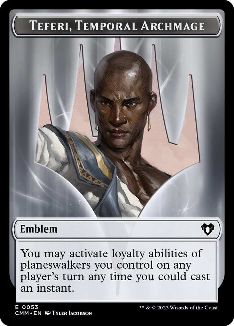 Teferi, Temporal Archmage Emblem [Commander Masters Tokens] | Tabernacle Games