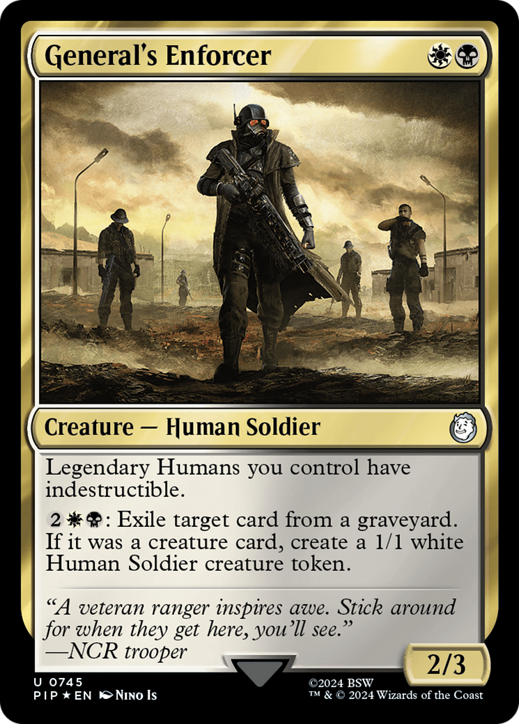 General's Enforcer (Surge Foil) [Fallout] | Tabernacle Games