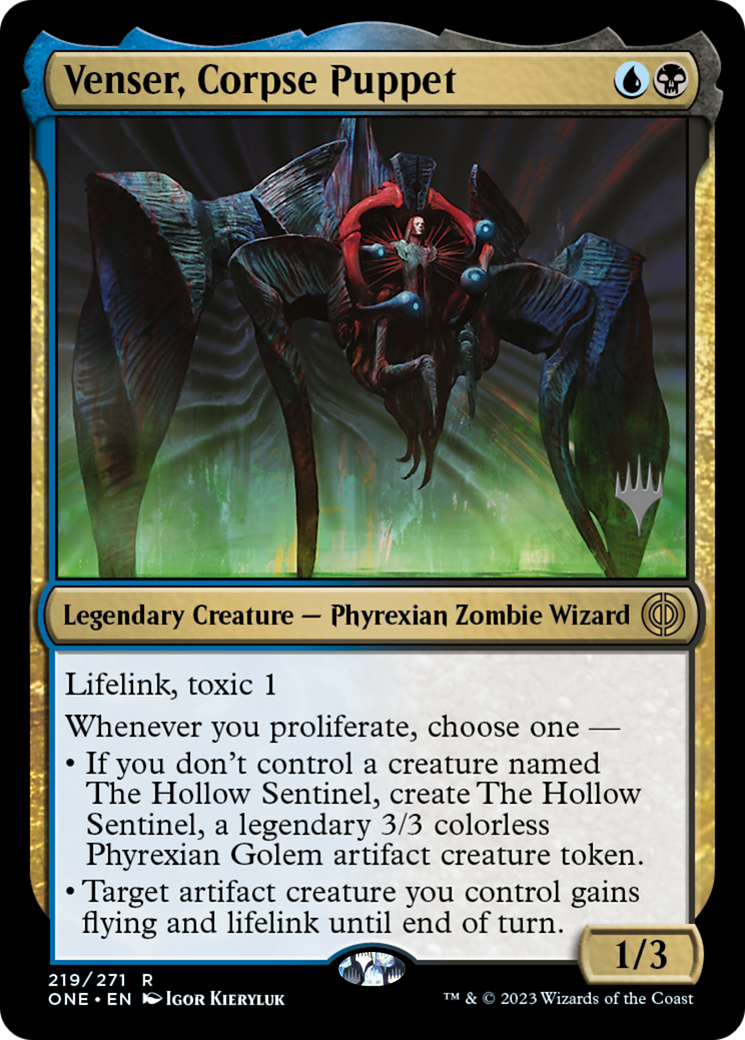 Venser, Corpse Puppet (Promo Pack) [Phyrexia: All Will Be One Promos] | Tabernacle Games