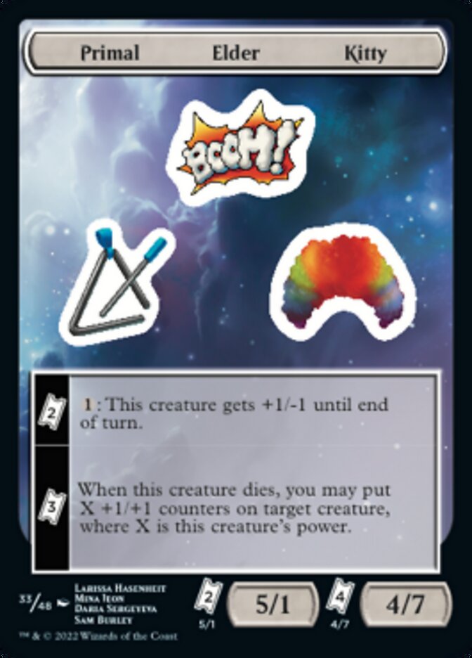 Primal Elder Kitty [Unfinity Stickers] | Tabernacle Games