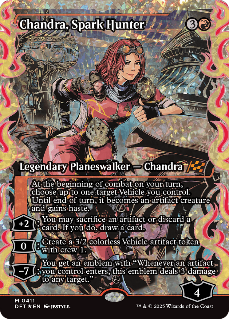 Chandra, Spark Hunter (Showcase) (Fracture Foil) [Aetherdrift] | Tabernacle Games