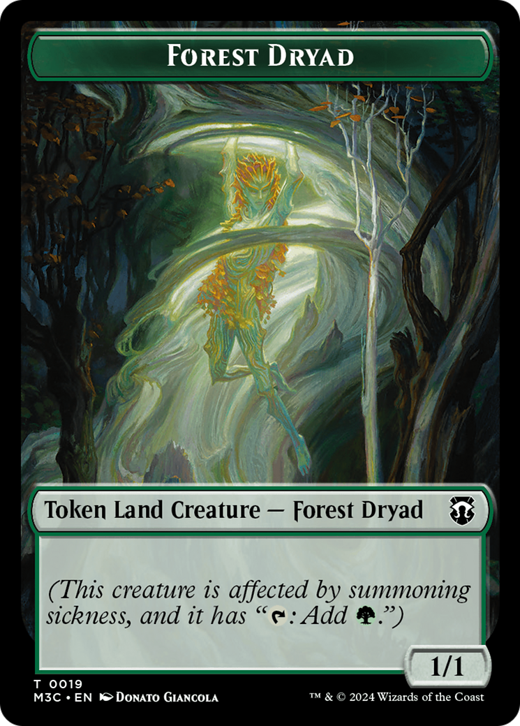 Forest Dryad // Vivien Reid Emblem Double-Sided Token [Modern Horizons 3 Commander Tokens] | Tabernacle Games