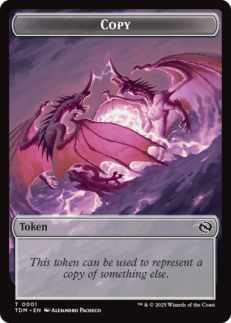 Karox Bladewing // Copy Double-Sided Token [Tarkir: Dragonstorm Commander Tokens] | Tabernacle Games