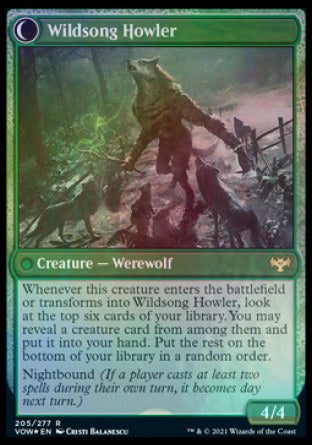 Howlpack Piper // Wildsong Howler [Innistrad: Crimson Vow Prerelease Promos] | Tabernacle Games