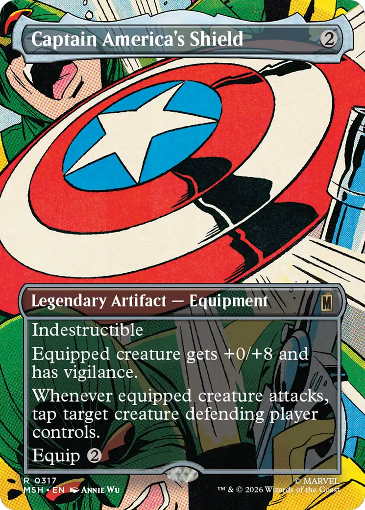 Captain America's Shield (Borderless) (0317) [Marvel Super Heroes] | Tabernacle Games