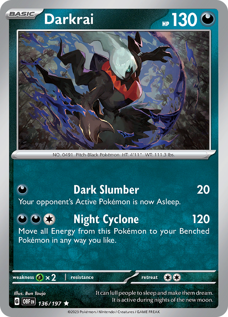 Darkrai (136/197) [Scarlet & Violet: Obsidian Flames] | Tabernacle Games