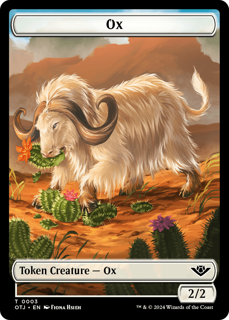 Treasure // Ox Double-Sided Token [Outlaws of Thunder Junction Tokens] | Tabernacle Games