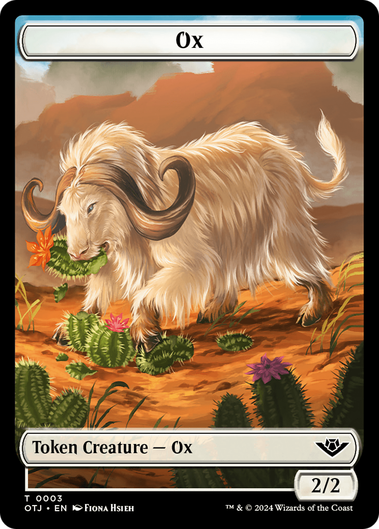 Ox Token [Outlaws of Thunder Junction Tokens] | Tabernacle Games