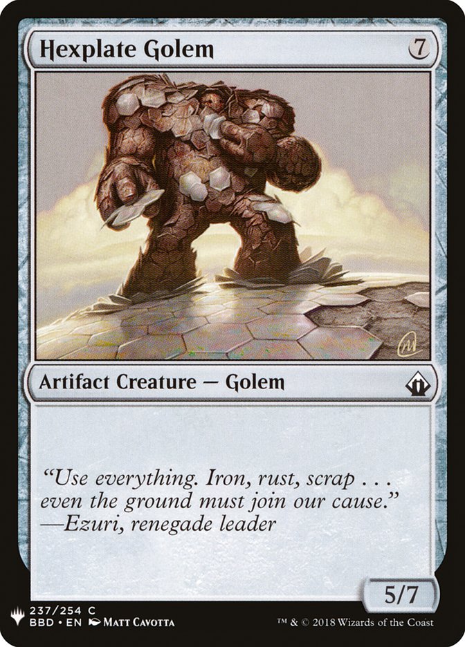 Hexplate Golem [Mystery Booster] | Tabernacle Games