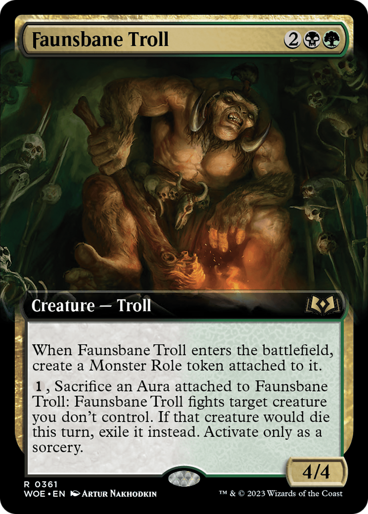 Faunsbane Troll (Extended Art) [Wilds of Eldraine] | Tabernacle Games