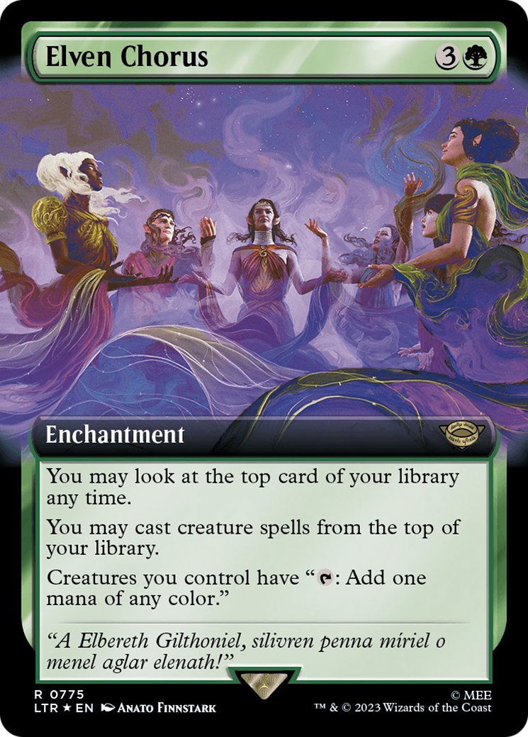 Elven Chorus (Extended Art) (Surge Foil) [The Lord of the Rings: Tales of Middle-Earth] | Tabernacle Games