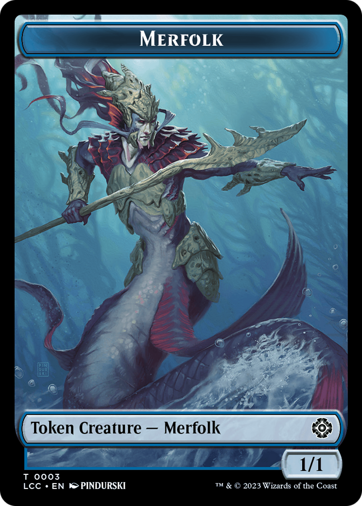 Bird // Merfolk (0003) Double-Sided Token [The Lost Caverns of Ixalan Commander Tokens] | Tabernacle Games