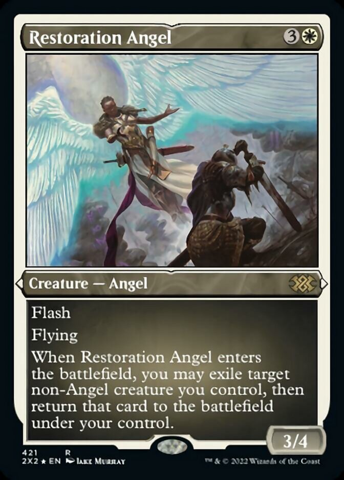 Restoration Angel (Foil Etched) [Double Masters 2022] | Tabernacle Games