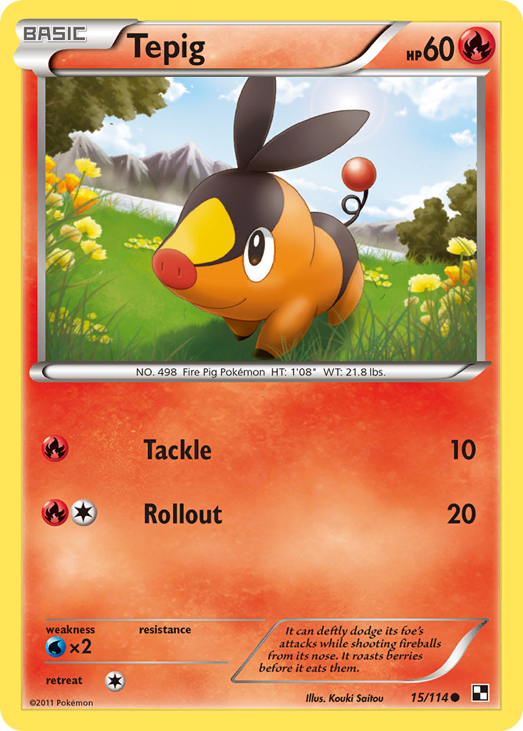 Tepig (15/114) [Black & White: Base Set] | Tabernacle Games