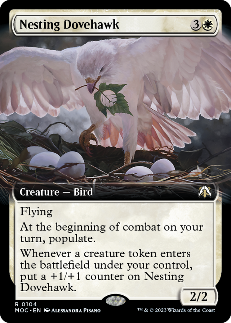 Nesting Dovehawk (Extended Art) [March of the Machine Commander] | Tabernacle Games