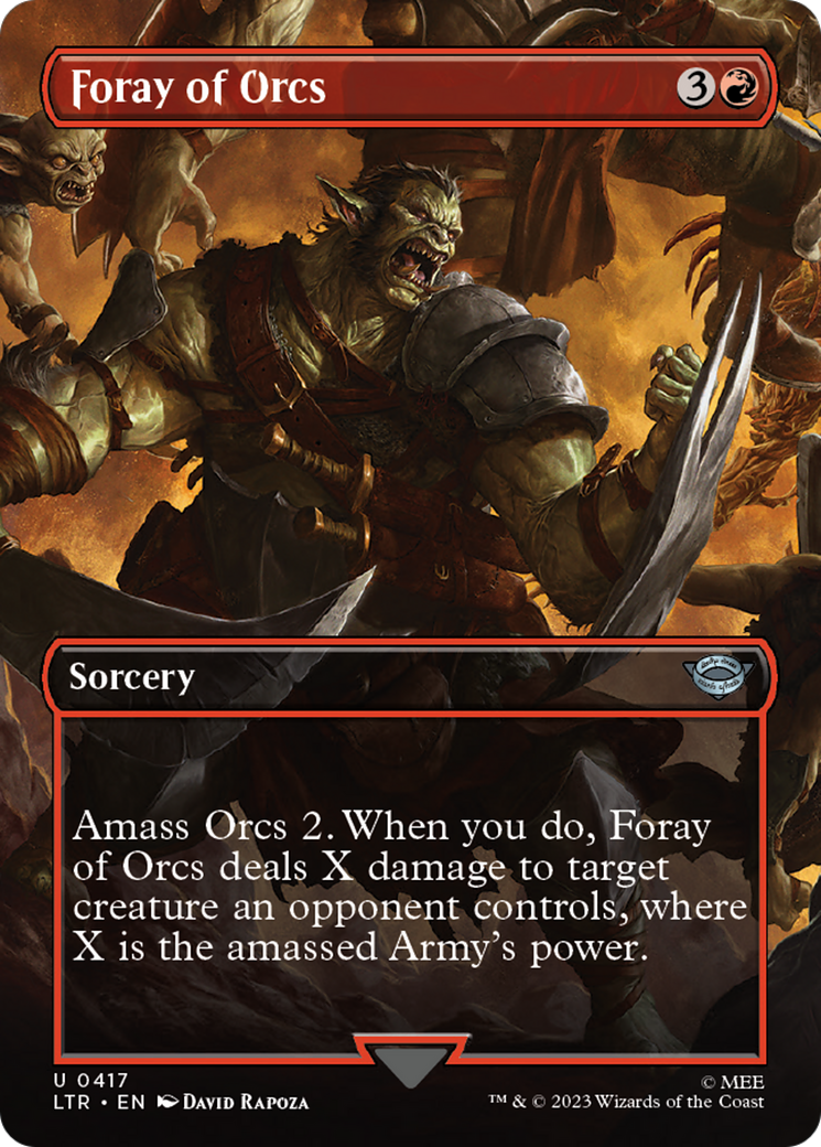 Foray of Orcs (Borderless Alternate Art) [The Lord of the Rings: Tales of Middle-Earth] | Tabernacle Games