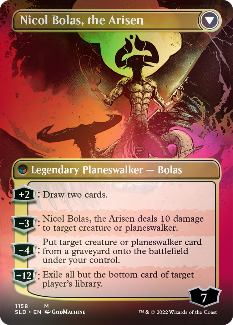 Nicol Bolas, the Ravager // Nicol Bolas, the Arisen (Borderless) [Secret Lair: From Cute to Brute] | Tabernacle Games
