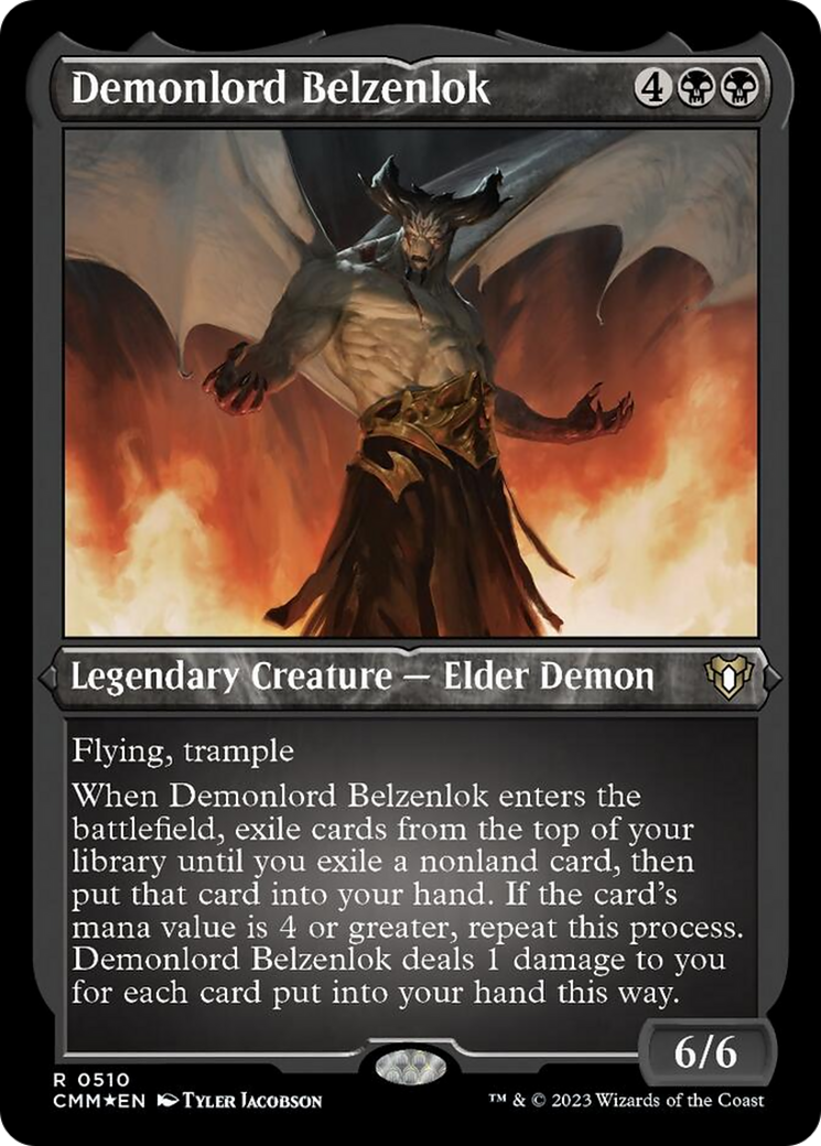 Demonlord Belzenlok (Foil Etched) [Commander Masters] | Tabernacle Games